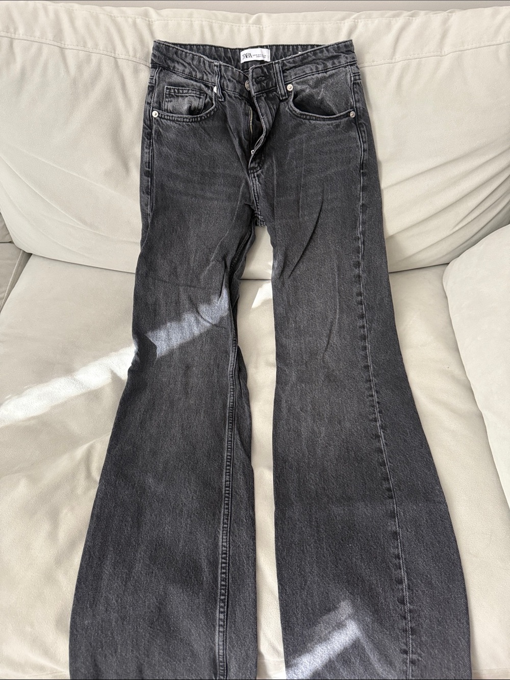 Zara Black Straight-Leg Jeans